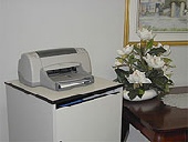 DUAL PURPOSE: For storage of confidential material prior to destruction. For placement of a postage machine, fax machine, etc. DUAL PURPOSE: For storage of confidential material prior to destruction. For placement of a postage machine, fax machine, etc.